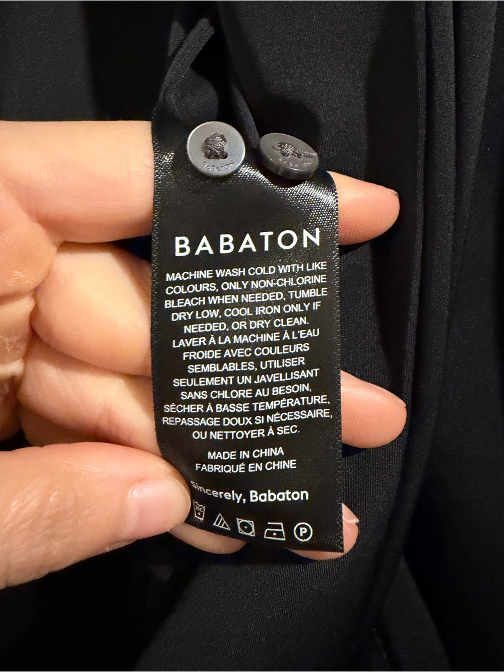 Aritzia | Babaton Black Hyde Tie-Waist Flowy Wrap Mini Dress | Sz L - Picture 7 of 8